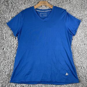 Arctic Cool Hydrofreeze T-Shirt Womens Large V-Neck Blue Stretch Activewear Base